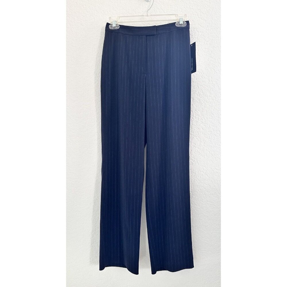 NWT Jones New York Petite City Lights Pants Sz. 2P Navy Pinstripe Office‎ READ